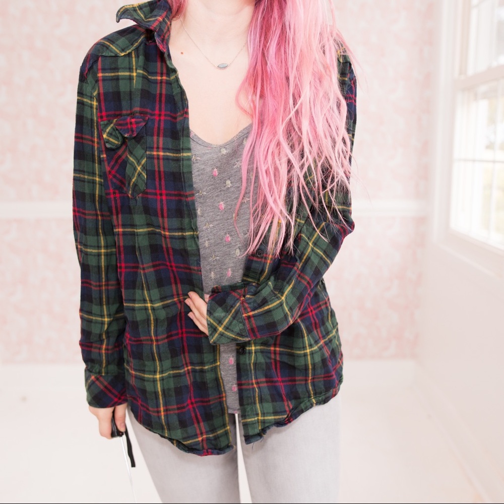 Green, Red and Yellow Flannel